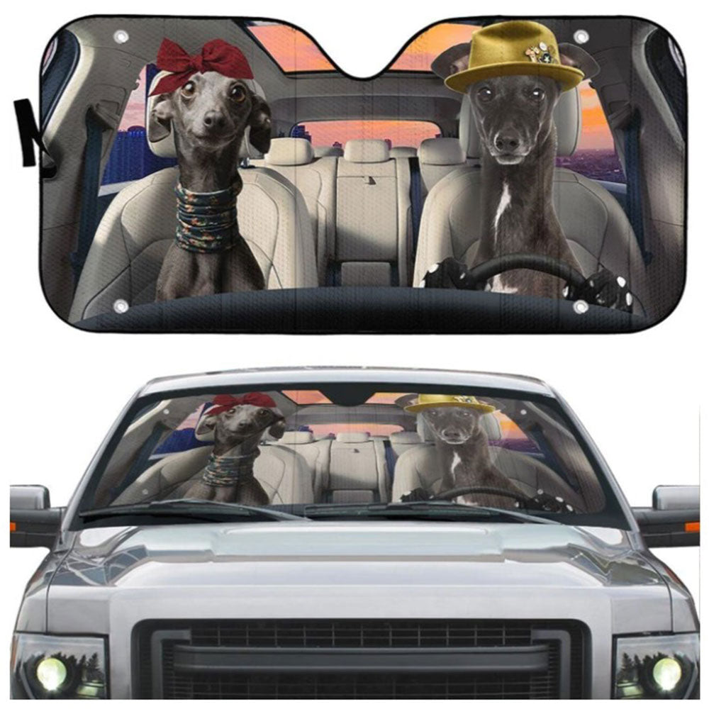 Italian Greyhound Car Sun Shades Windshield Accessories Gift Decor