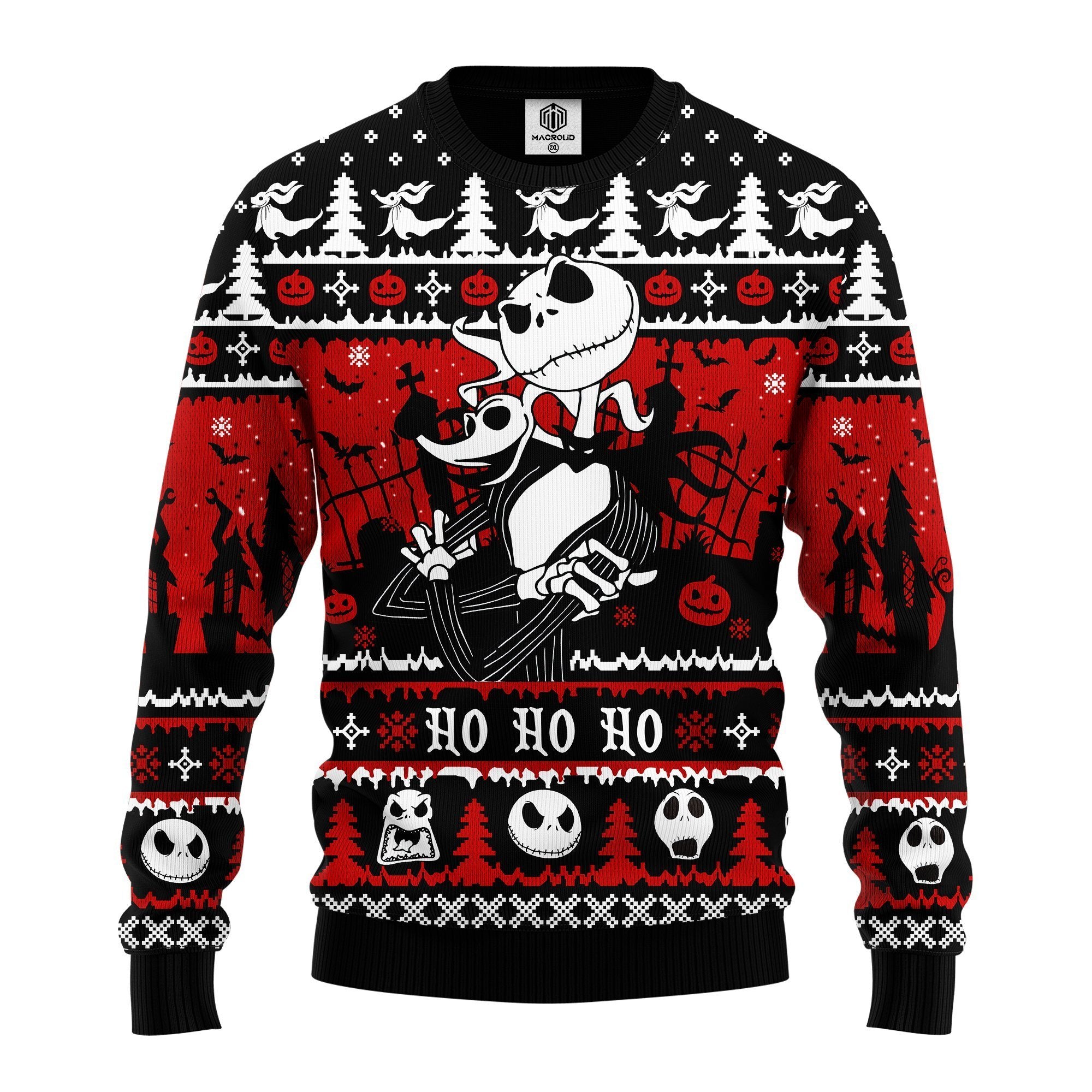 Jack and Zero Nightmare Before Xmas Ugly Sweater Gift Idea for