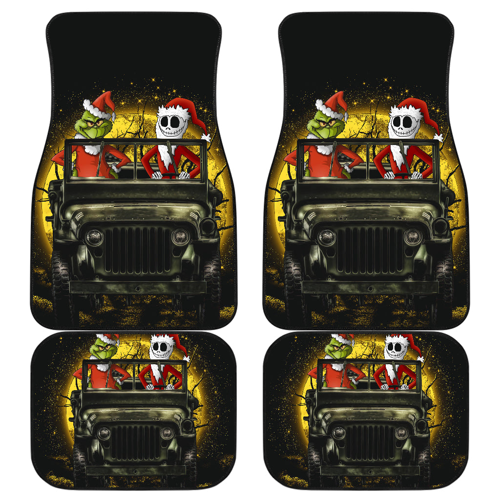 Jack Skellington Grinch Halloween Car Floor Mats for Jeep Accessories