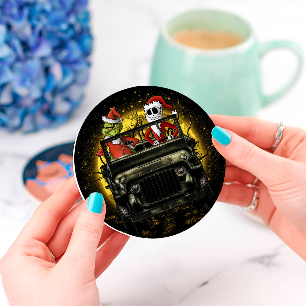 Jack Skellington Grinch Jeep Moonlight Halloween  Drink