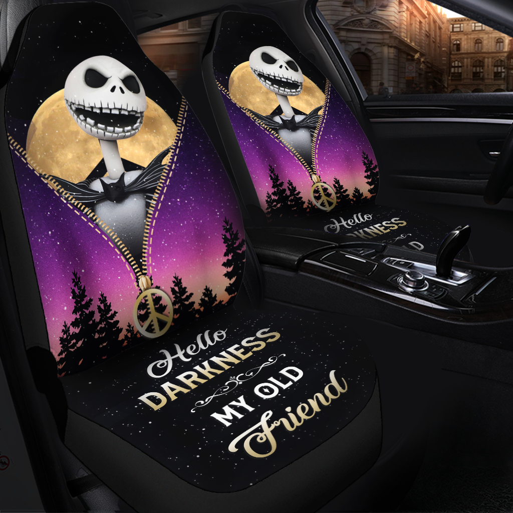 Jack Nightmare Christmas Hippie Moon Zipper Custom Car Seat Covers