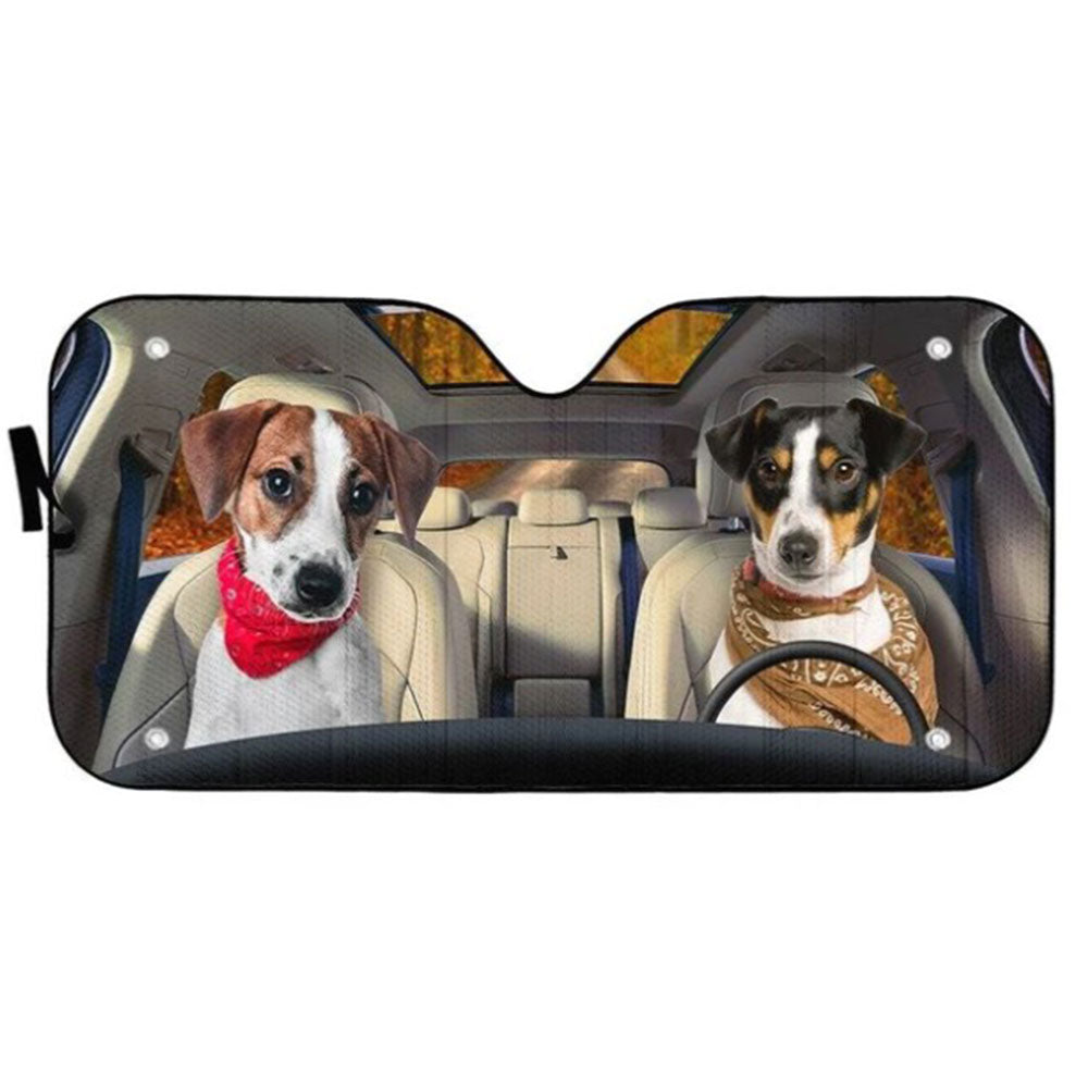 Jack Russell Terrier Car Sun Shades Windshield Accessories Gift