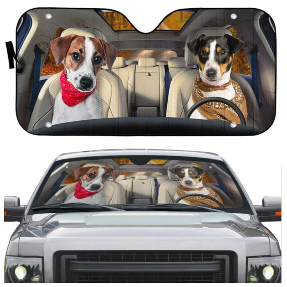 Jack Russell Terrier Car Sun Shades Windshield Accessories Gift