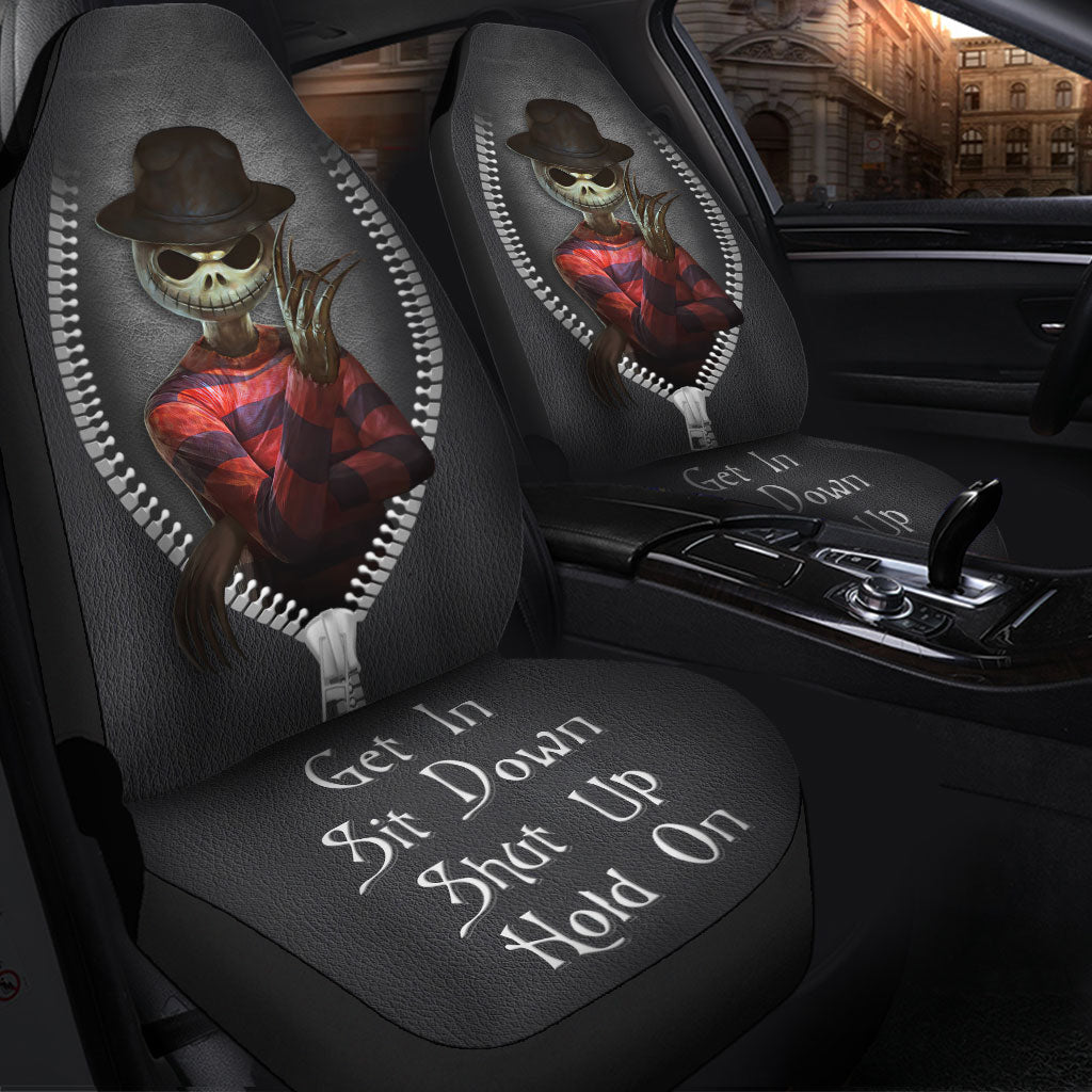 Jack Skellington Freddy Krueger Horror Car Zipper Seat Covers