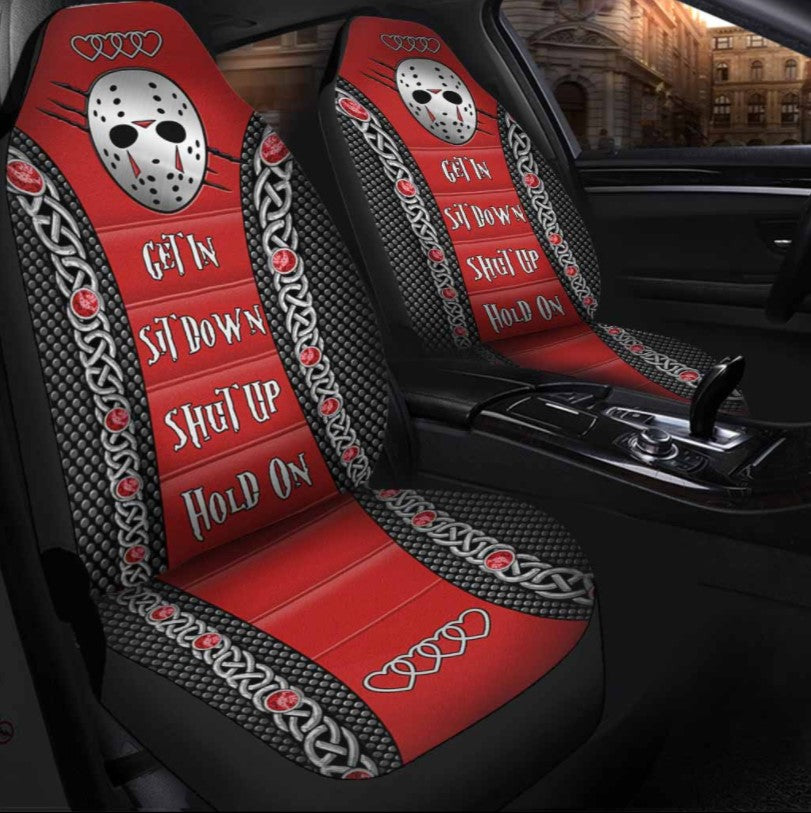 Jason Voorhees Car Seat Cover - Get In Sit Down Shut Up Hold On