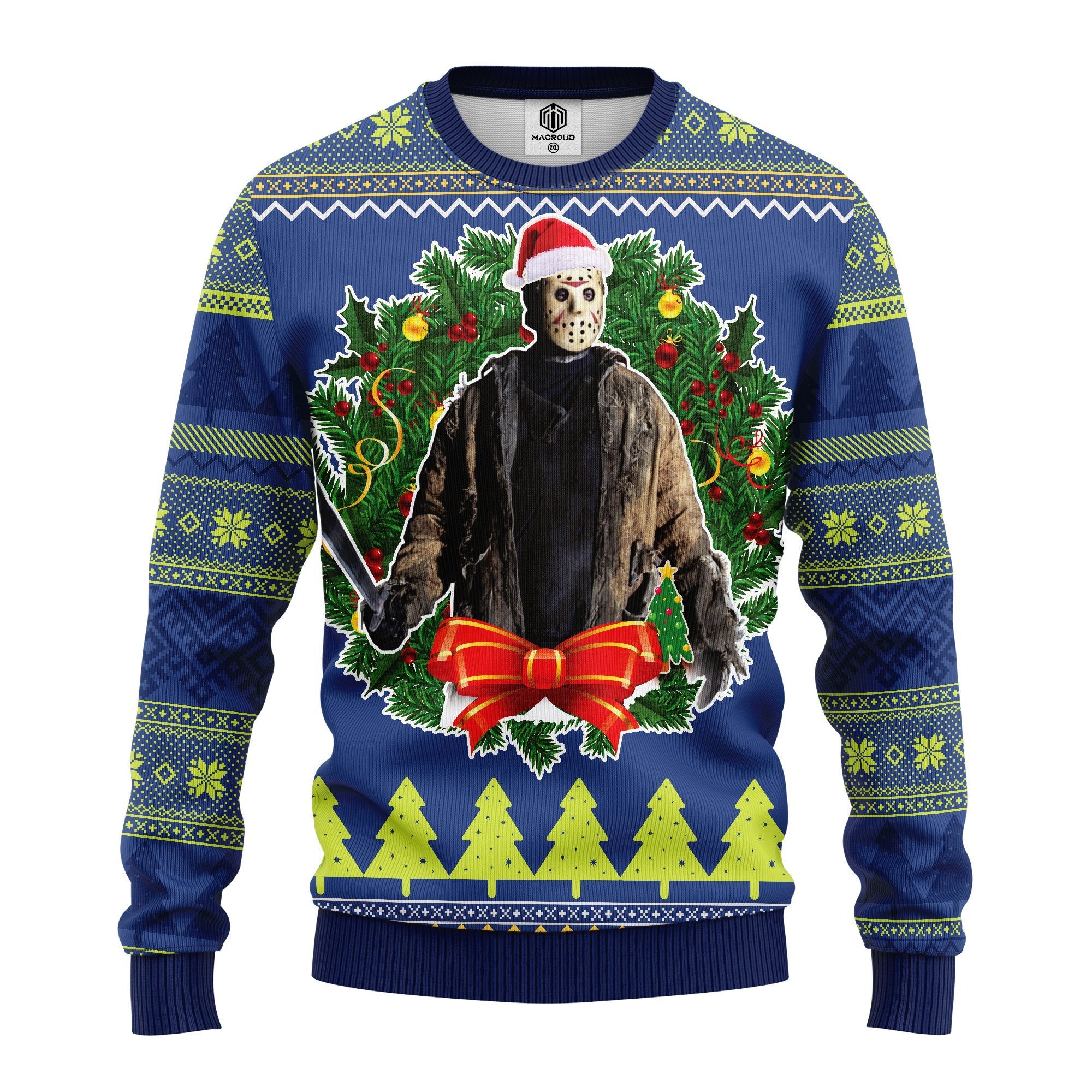 Jason Woorhees Ugly Christmas Sweater for Holiday Gift Giving