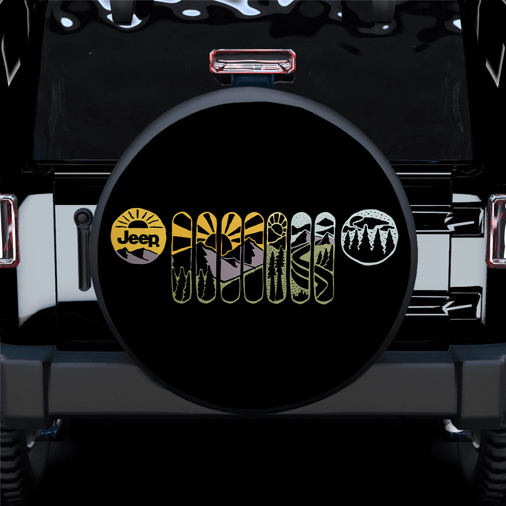 Jeep Adventure Spare Tire Covers Gift for Campers and Outdoor Lovers