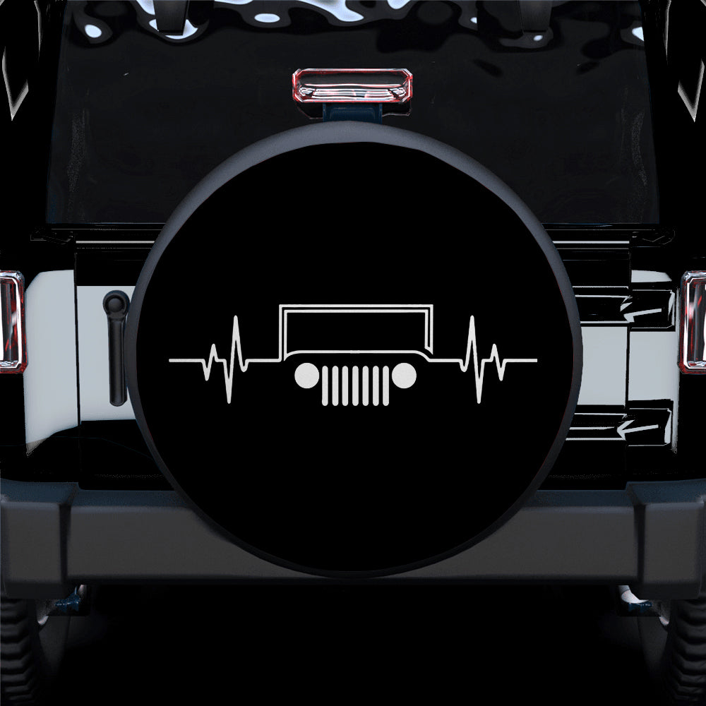 Jeep Heartbeat Spare Tire Covers Gift for Campers and Jeep Lovers