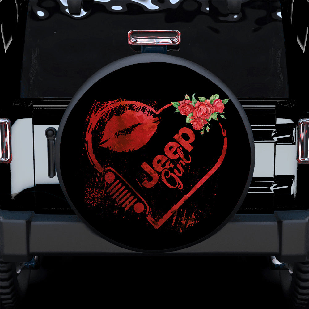 Jeep Girl Kiss Spare Tire Covers for Campers Gift Idea