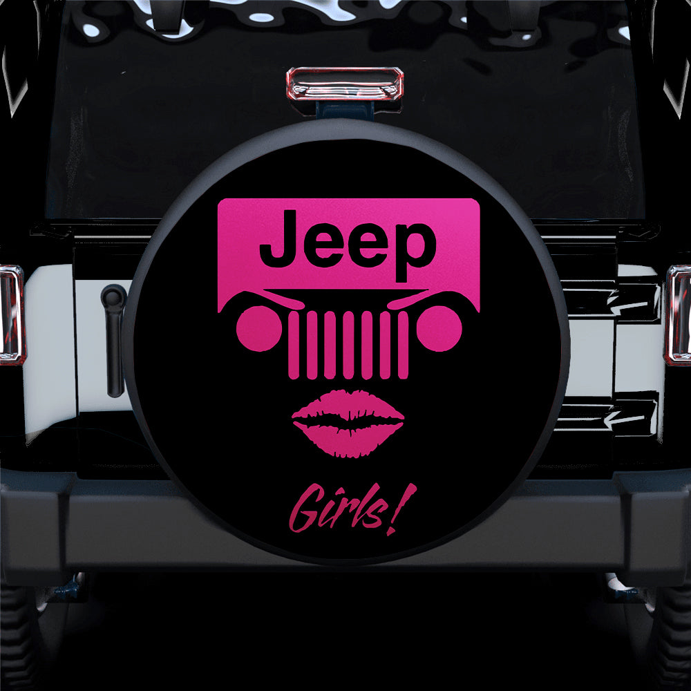 Pink Jeep Girl Spare Tire Cover Gift for Campers and Adventurers