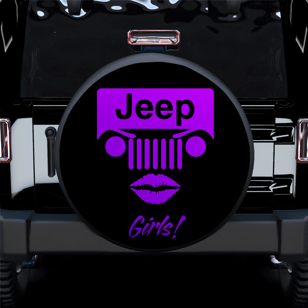 Jeep Girl Purple Spare Tire Cover Gift for Campers and Adventurers