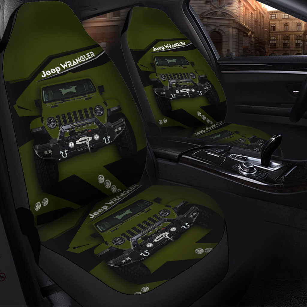 Custom Jeep Green Premium Car Seat Covers Decor Protectors