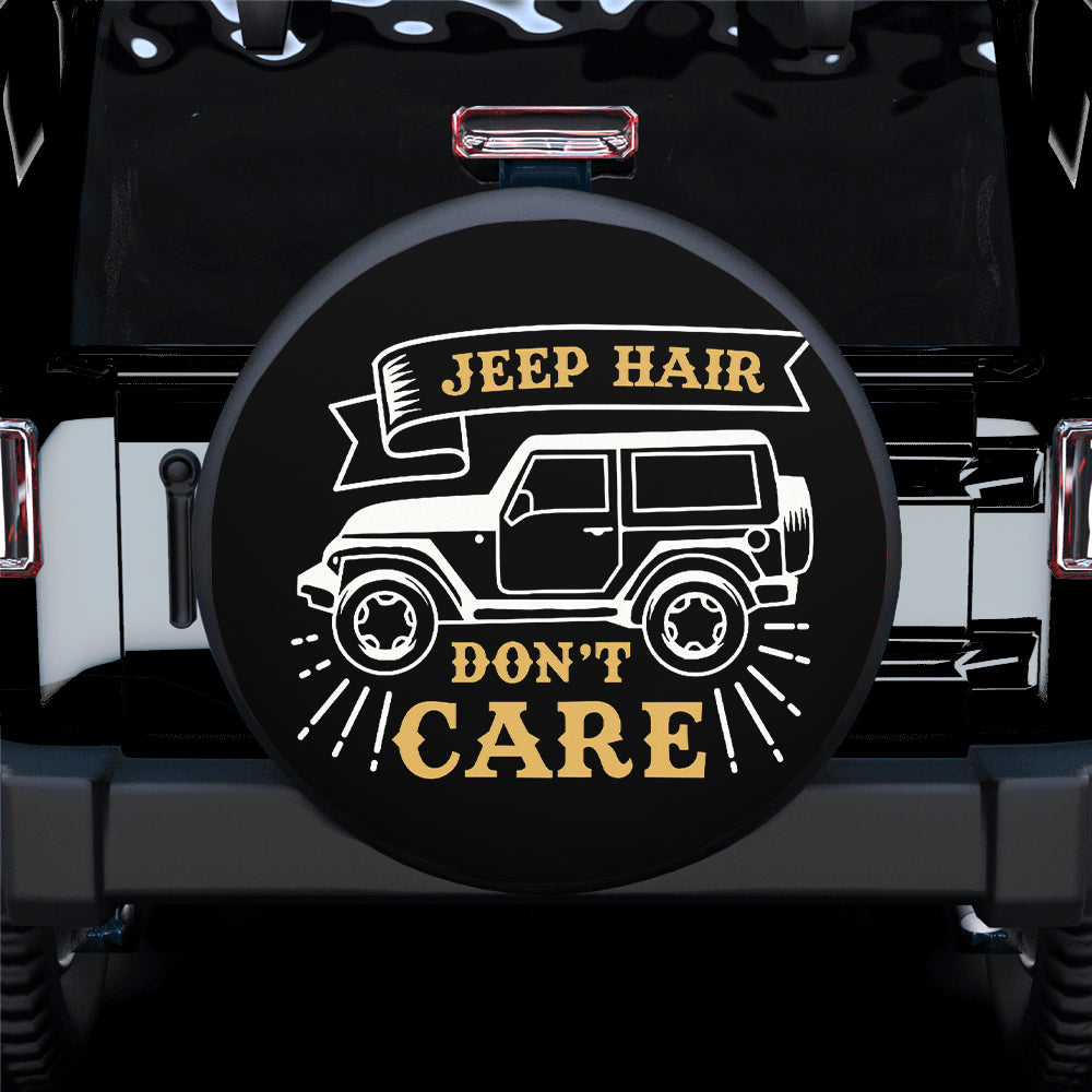 Custom Jeep Spare Tire Cover - Jeep Hair Don’t Care Gift for Campers