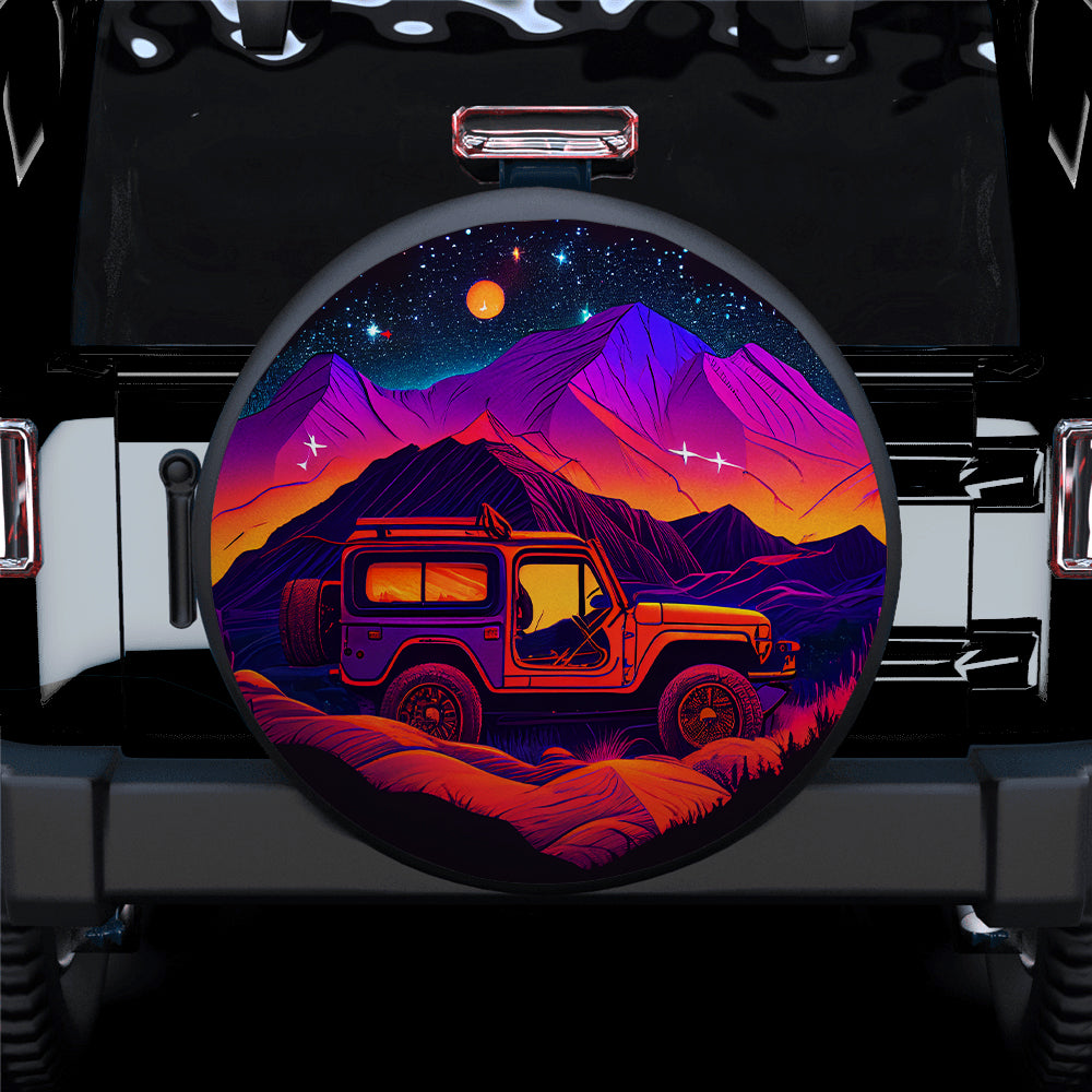 Jeep Night Sky Adventure Spare Tire Covers for Campers Gift