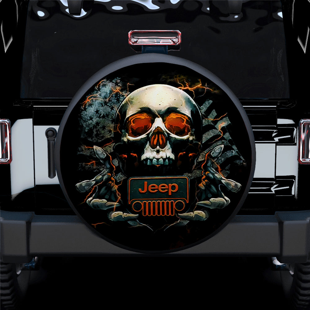 Jeep Skull Tire Cover for Campers - Car Spare Tire Accessories