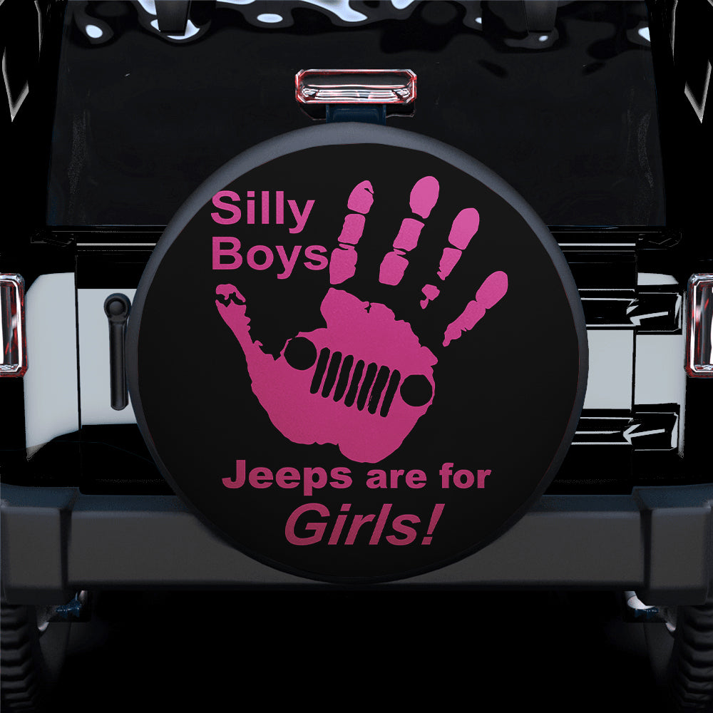 Jeeps Are For Girls Spare Tire Cover Gift for Campers and Jeep Lovers