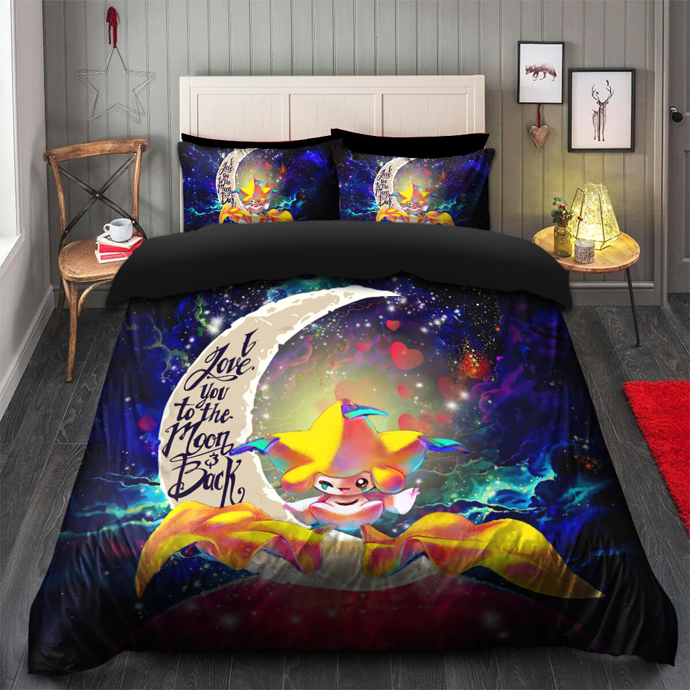 Jirachi Pokemon Galaxy Bedding Set with Duvet Cover & 2 Pillowcases