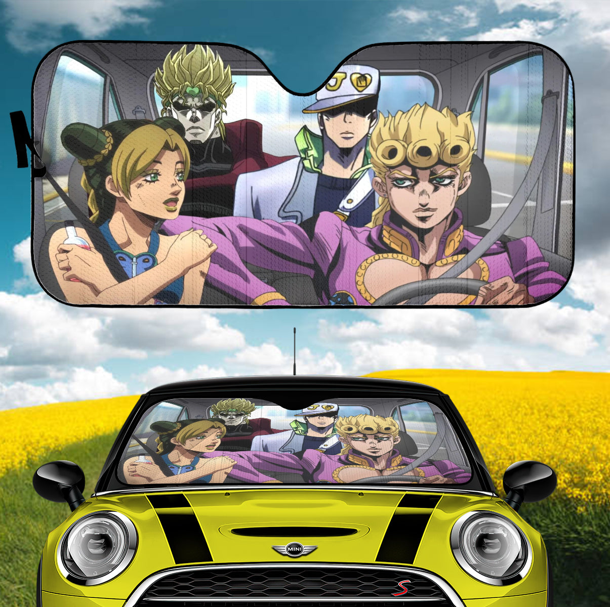 Giorno Jolyne Jotaro Dio Car Sunshades - JoJos Bizarre Adventure