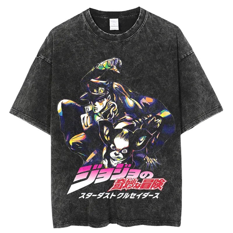 JoJos Bizarre Adventure Anime Ripple Energy Retro T-Shirt