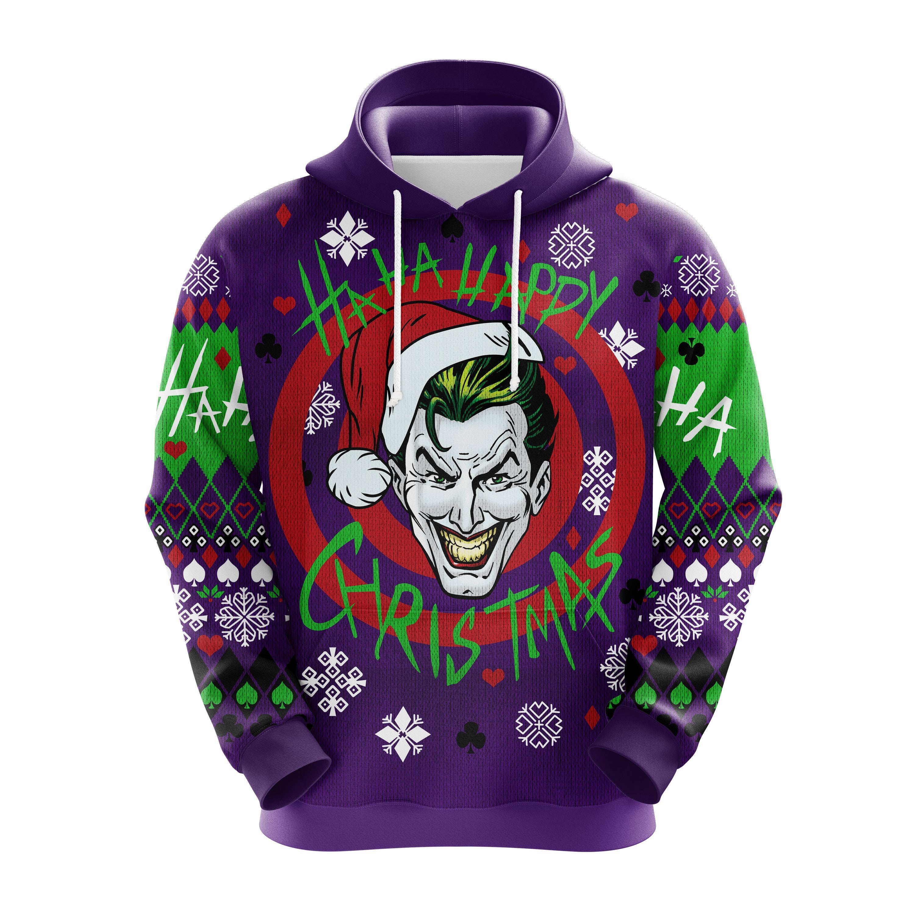 Joker Christmas Ugly Hoodie Gift Idea for Thanksgiving & Noel