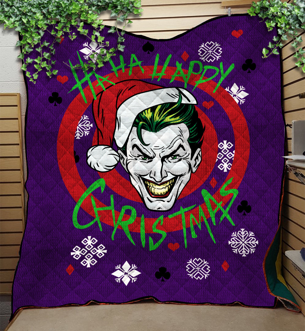 Joker Quilt Blanket for Christmas, Cozy Home Decor Gift
