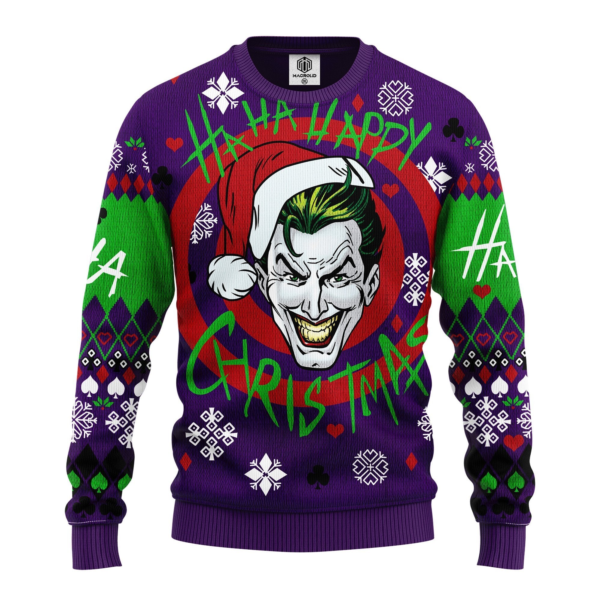 Joker Green Ugly Christmas Sweater Perfect Gift for Thanksgiving
