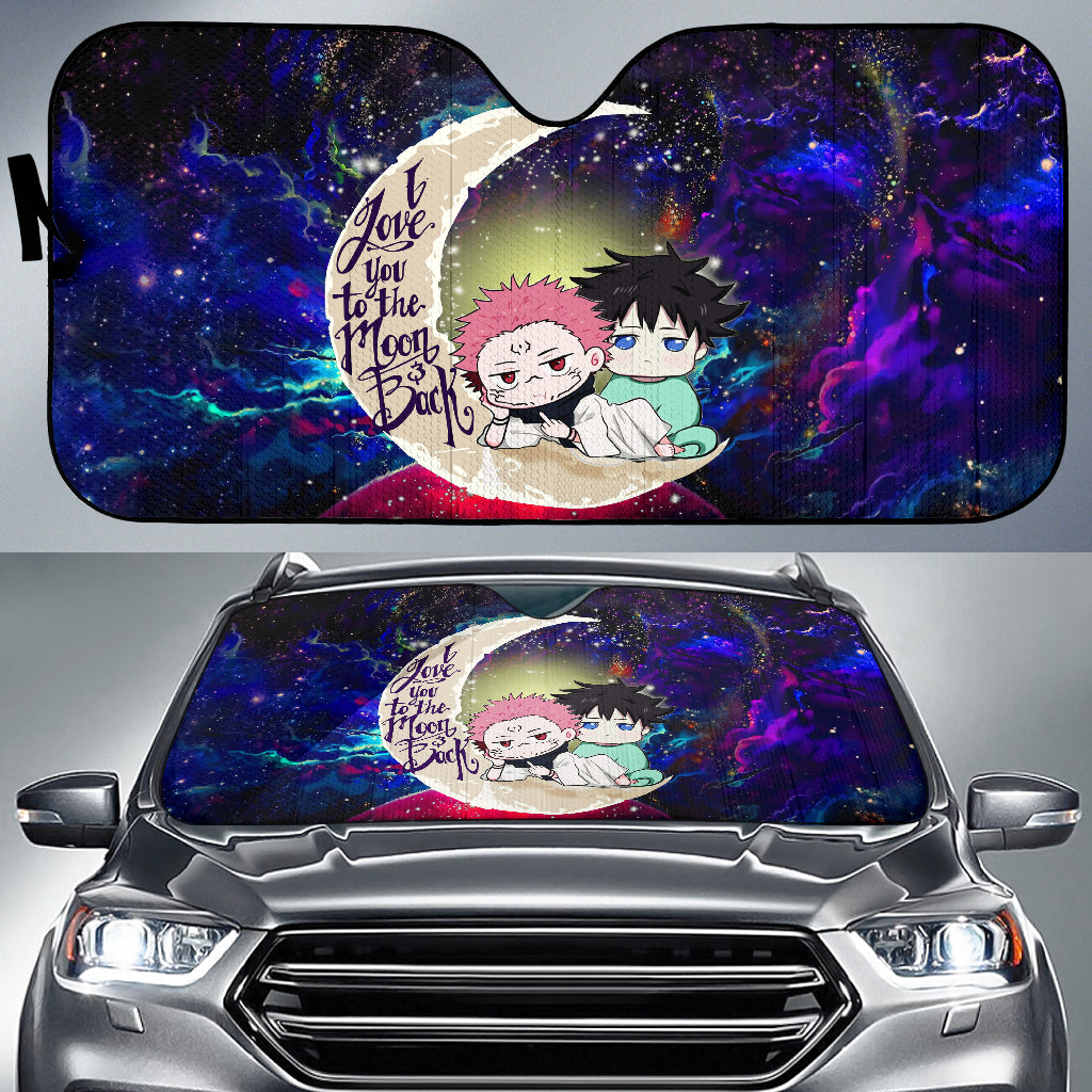 Jujutsu Kaisen Gojo Sukuna Galaxy Car Sunshades - Love You To The Moon