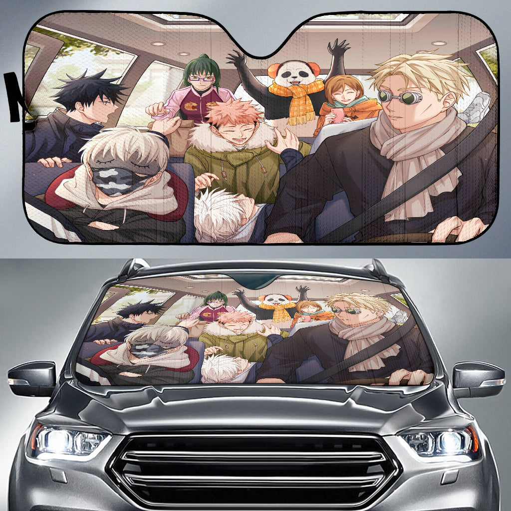Nanami Jujutsu Kaisen Auto Sunshades for Car Windshield Protection