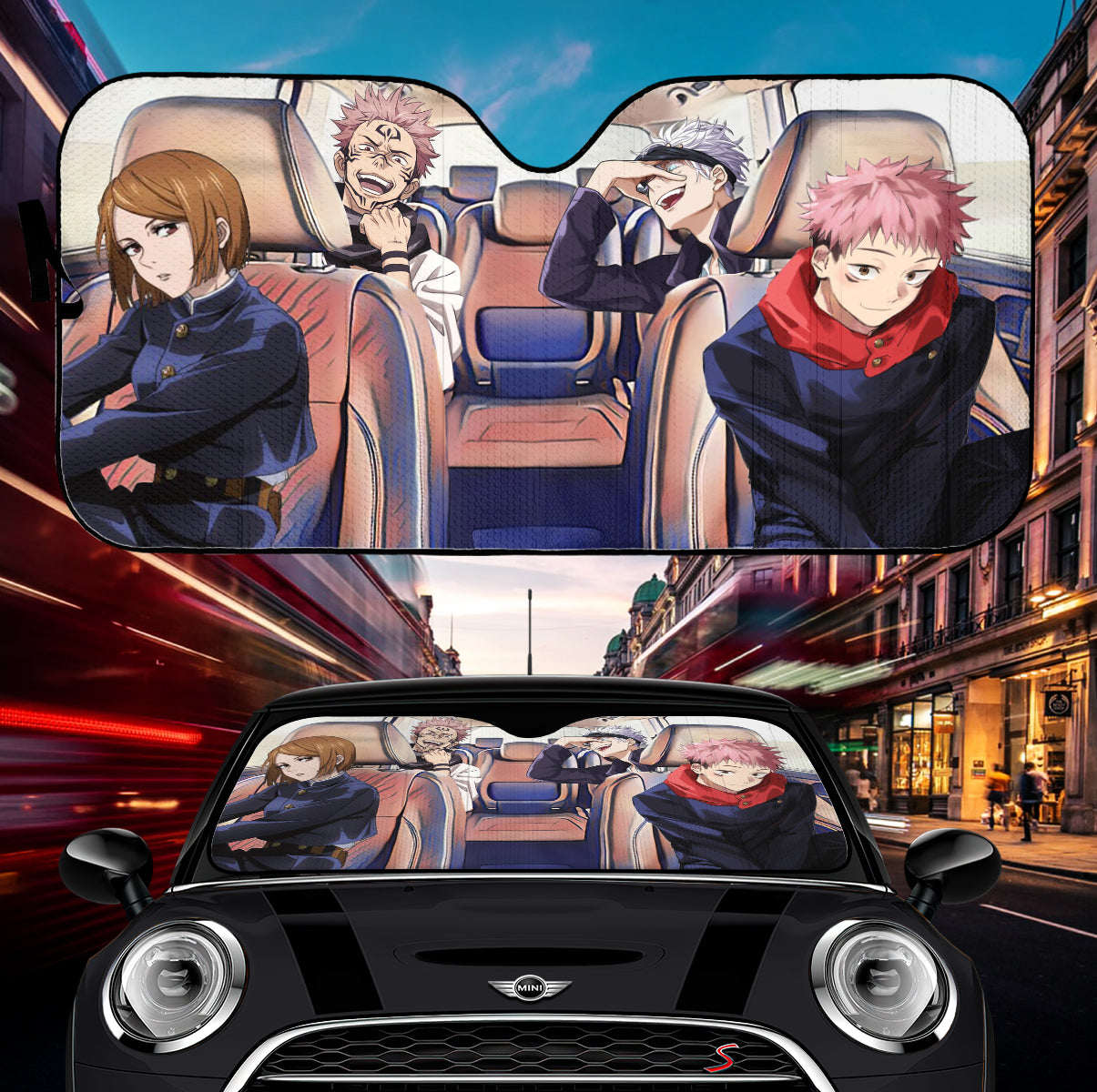 Jujutsu Kaisen Yuji Sukuna Satoru Nobara Auto Sunshades for Cars