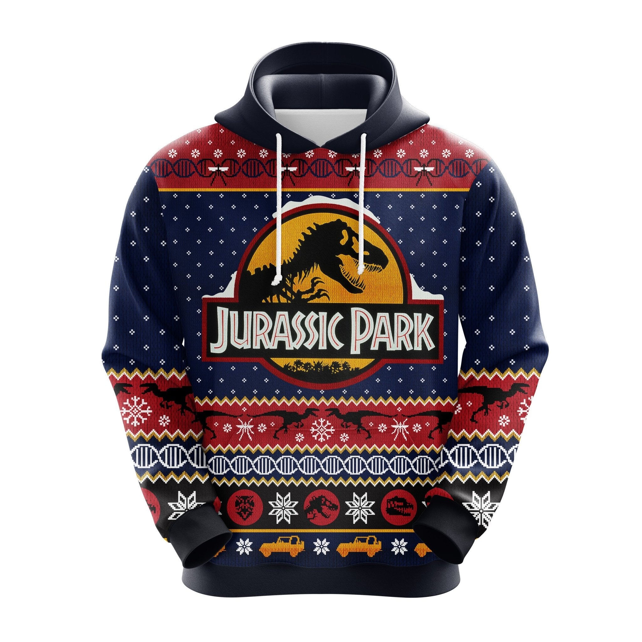 Jurassic Park Christmas Noel Hoodie Gift Idea for Thanksgiving &