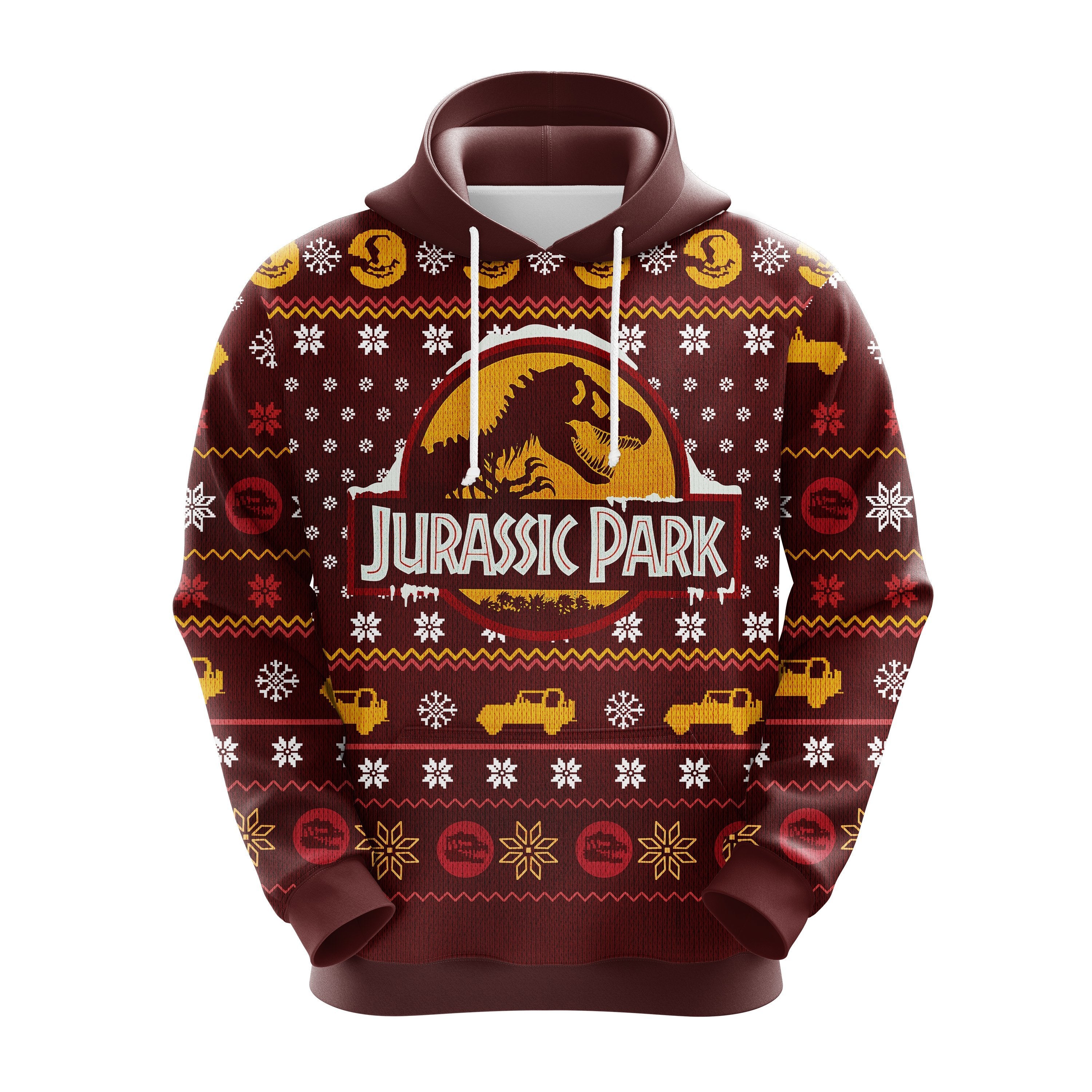 Cute Jurassic Park Christmas Hoodie - Amazing Thanksgiving Gift