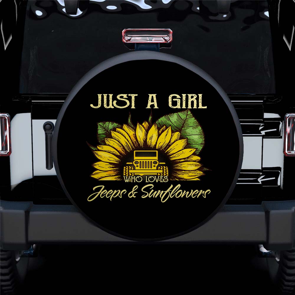 Jeep Lover Sunflower Car Spare Tire Covers Gift for Campers