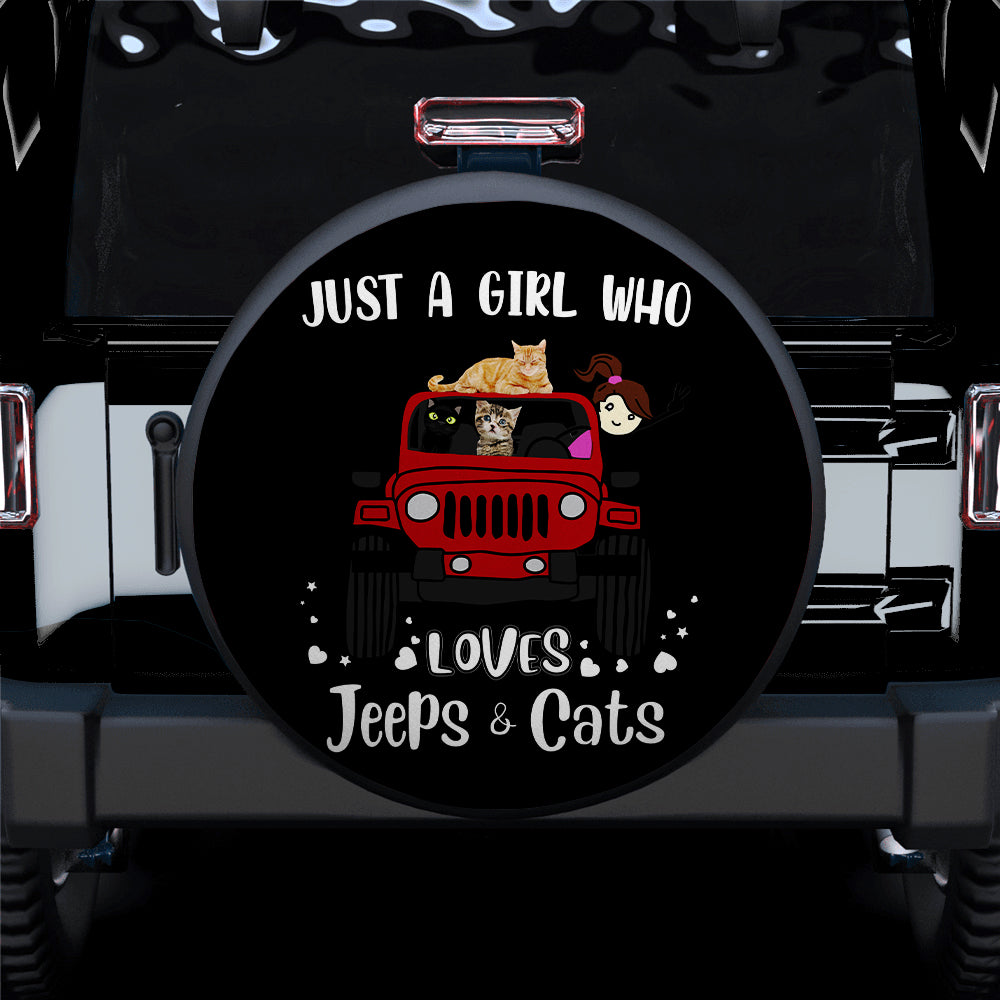 Jeep Cat Love Gift for Campers - Car Spare Tire Covers