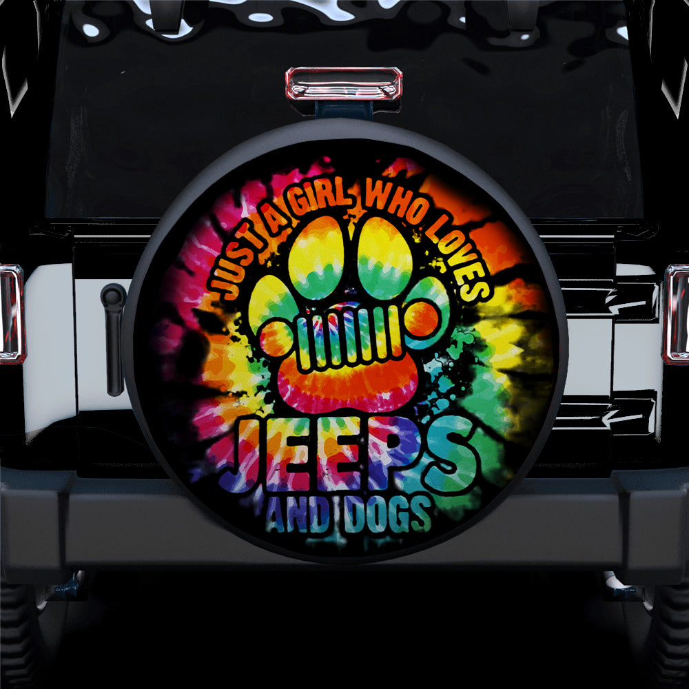 Tie Dye Jeep Dog Lover Gift for Campers - Car Spare Tire Covers