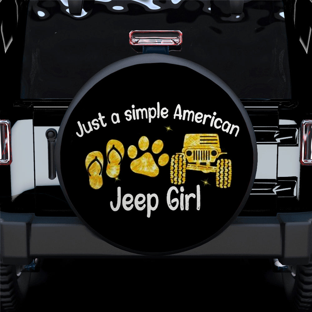 American Jeep Girl Spare Tire Cover - Perfect Gift for Campers