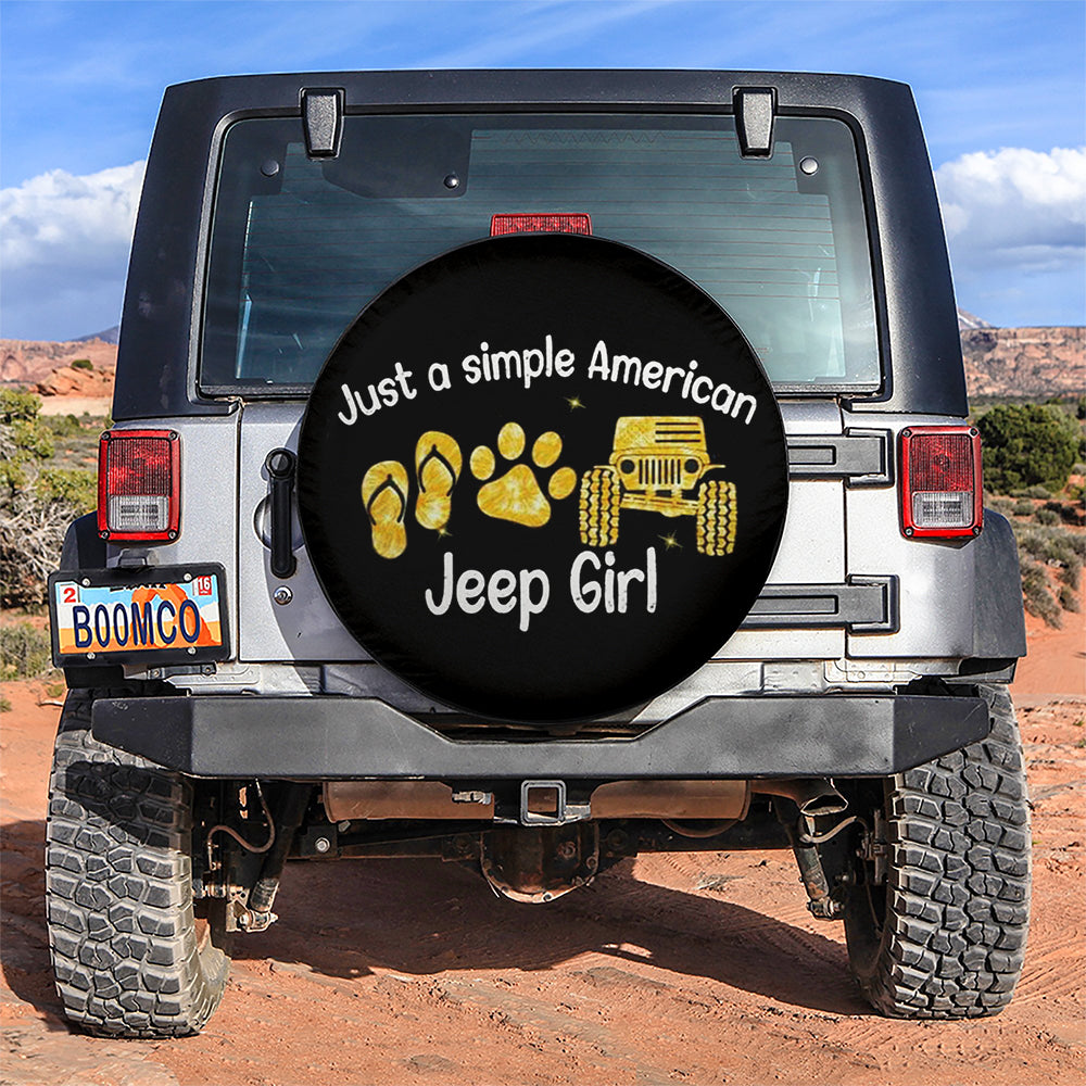 American Jeep Girl Spare Tire Cover - Perfect Gift for Campers