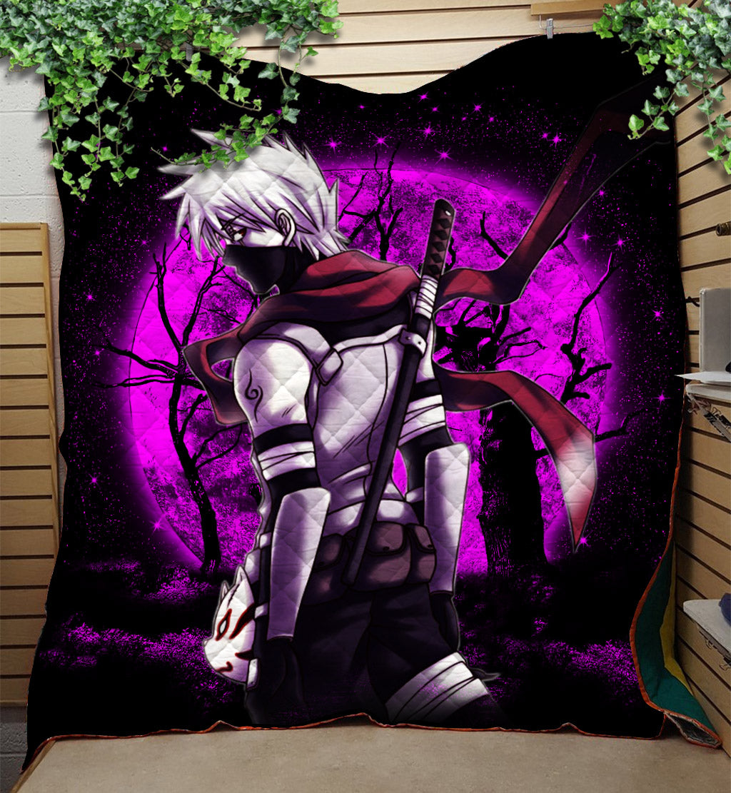 Kakashi Anbu Moonlight Throw Blanket for Anime Fans