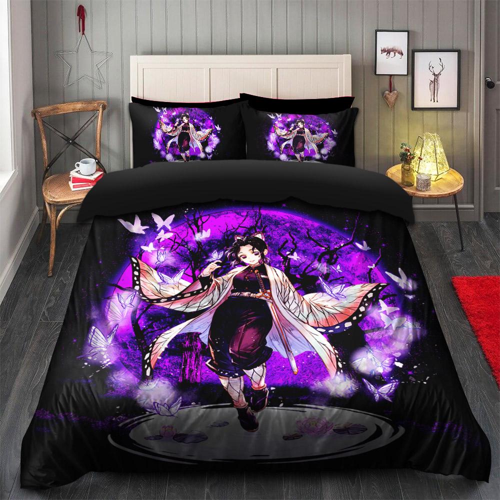 Kimetsu No Yaiba Kochou Shinobu Bedding Set Duvet Cover & Pillowcases