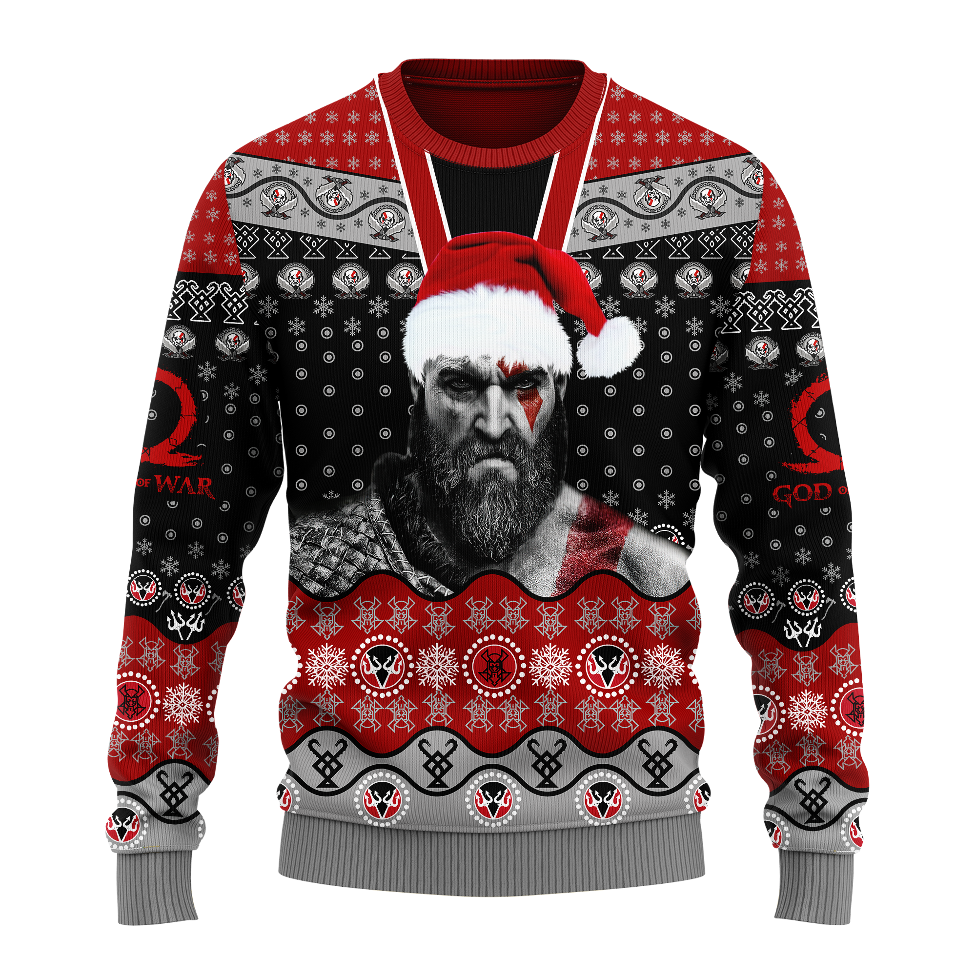 Kratos Anime Ugly Christmas Sweater for Holiday Gift