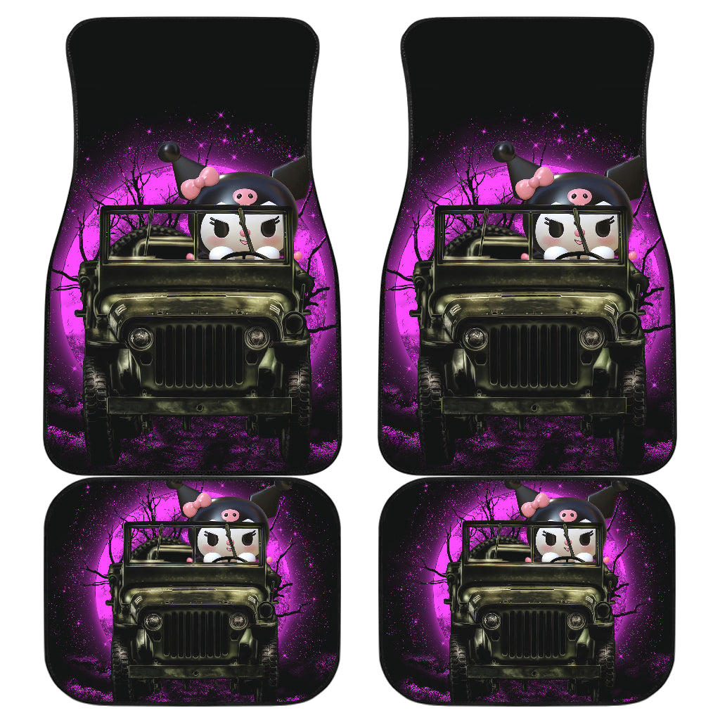 Kuromi Cute Funny Halloween Moonlight Car Floor Mats Automotive Interior Accessories