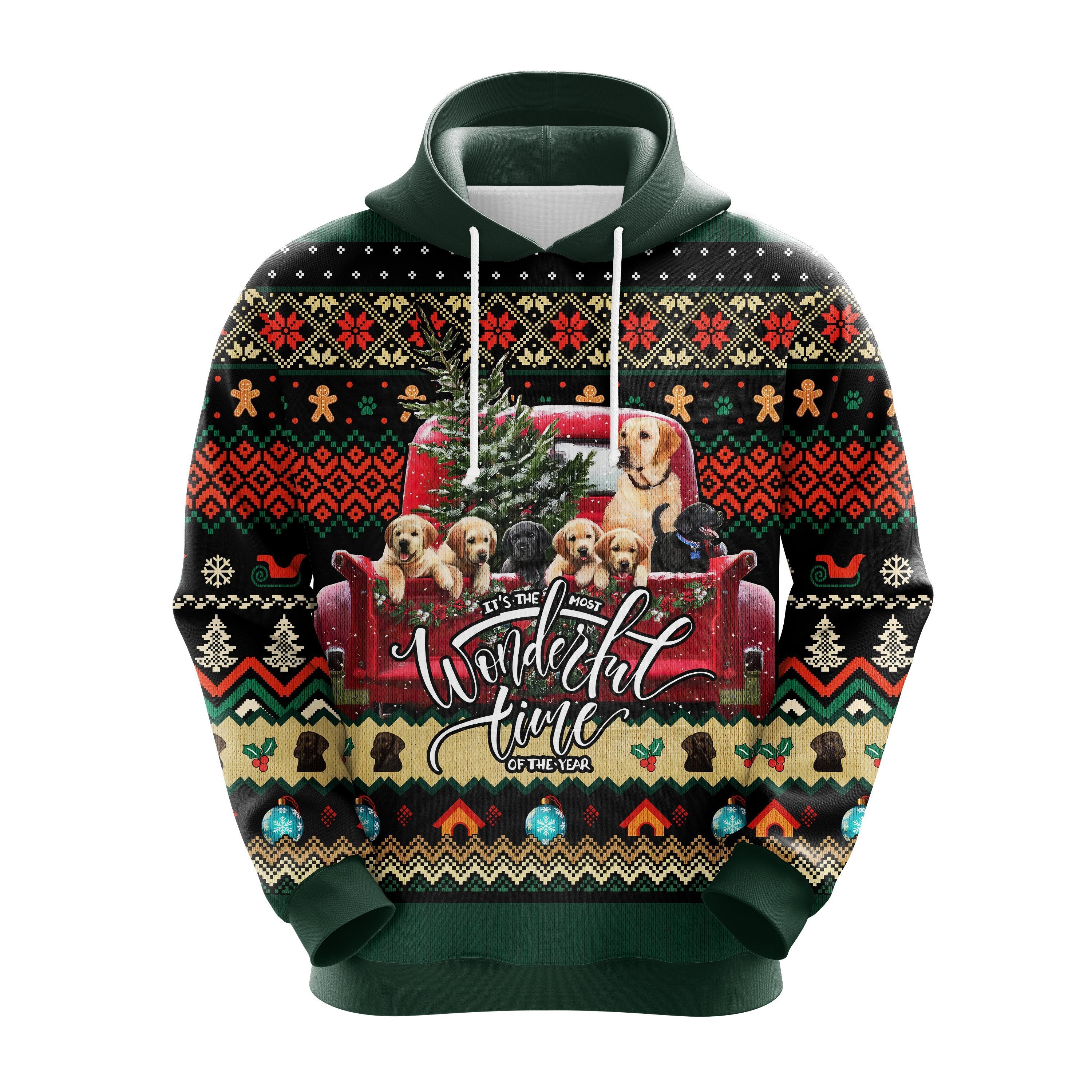 Cute Labrador Christmas Ugly Hoodie - Amazing Gift Idea