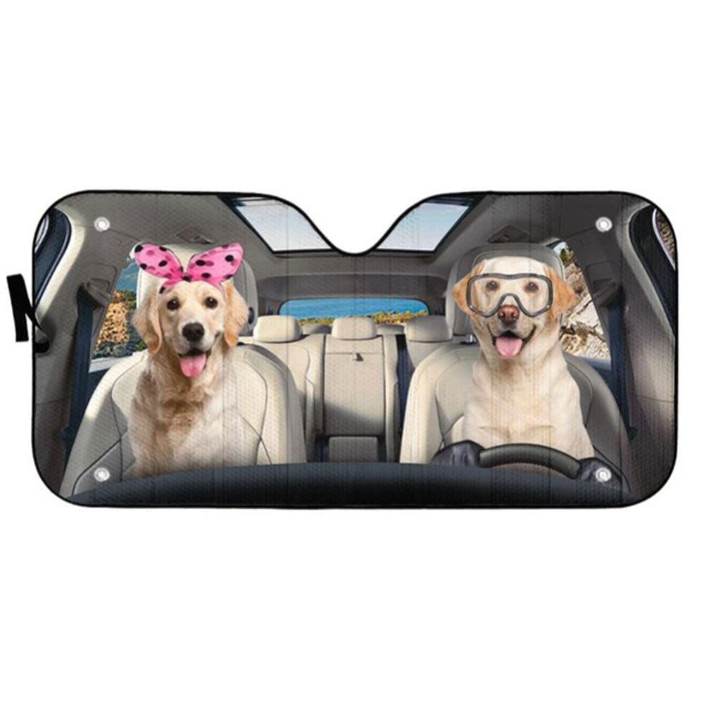 Custom Labrador Retriever Car Sun Shades Windshield Accessories Gift