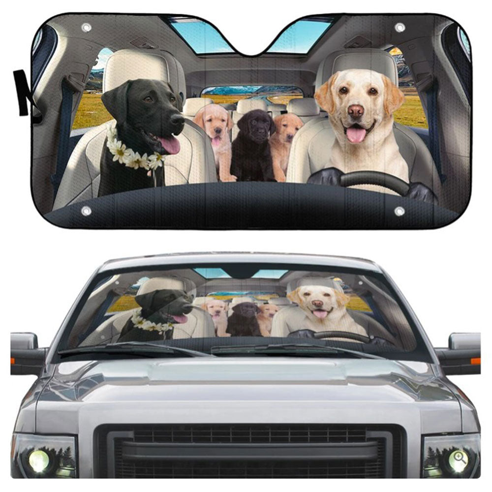 Custom Labrador Retriever Auto Sun Shade Windshield Accessories Gift