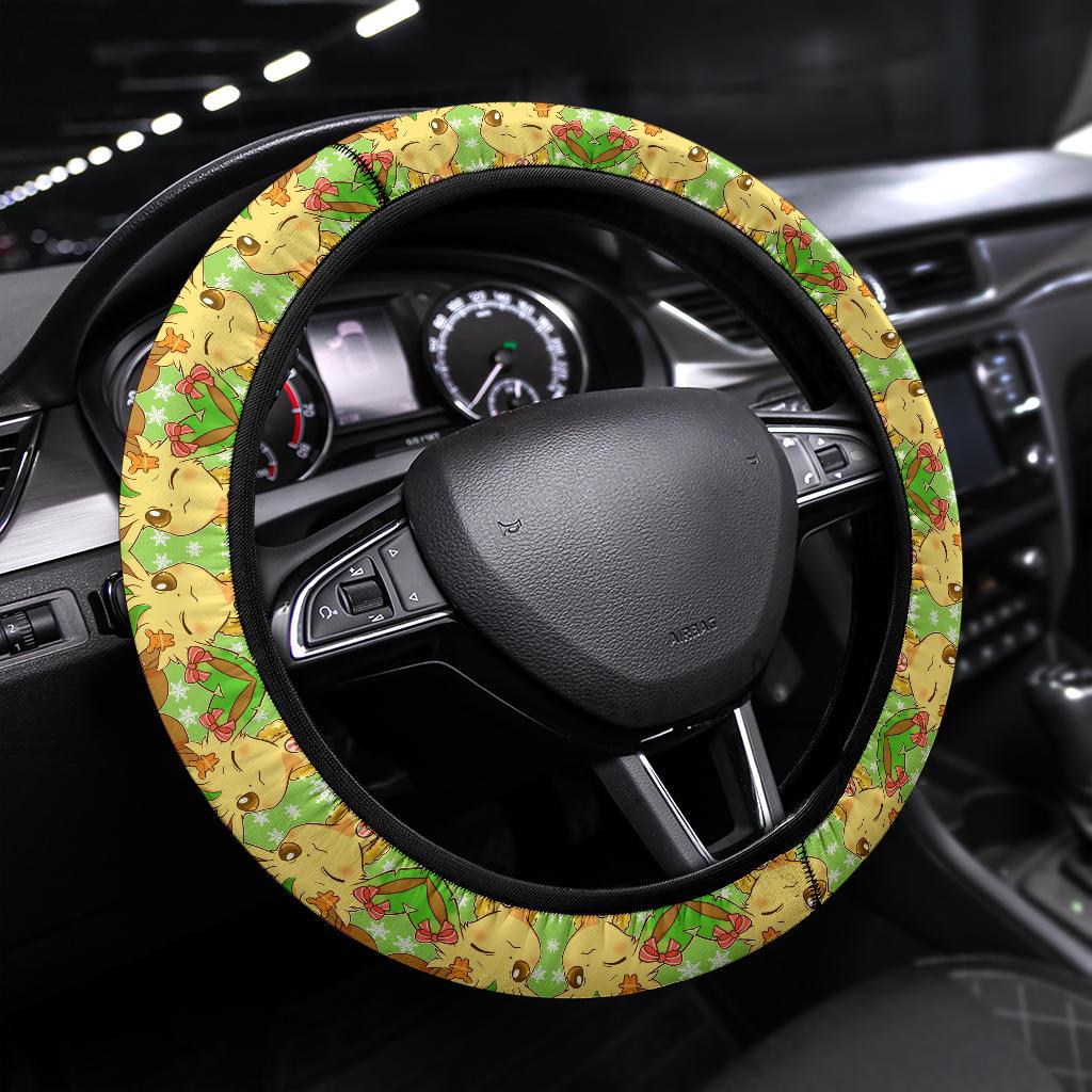 Leafeon Pokemon Car Steering Wheel Cover for a Stylish Ride