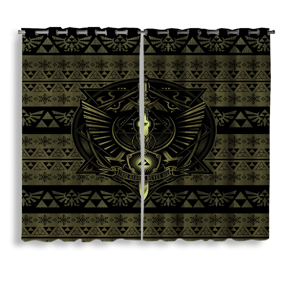 Legend of Zelda Christmas Window Curtain 7722853761179