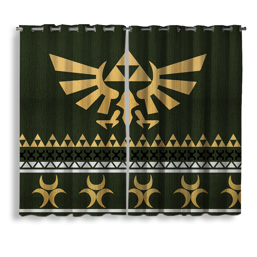 Zelda Christmas Window Curtain - Holiday Decor for Fans