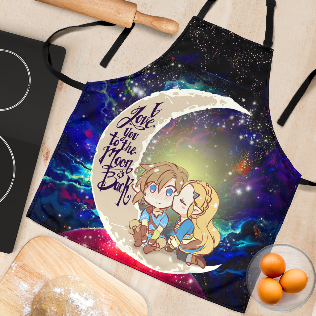 Zelda Chibi Love You To The Moon Custom Apron - Perfect Cooking Gift