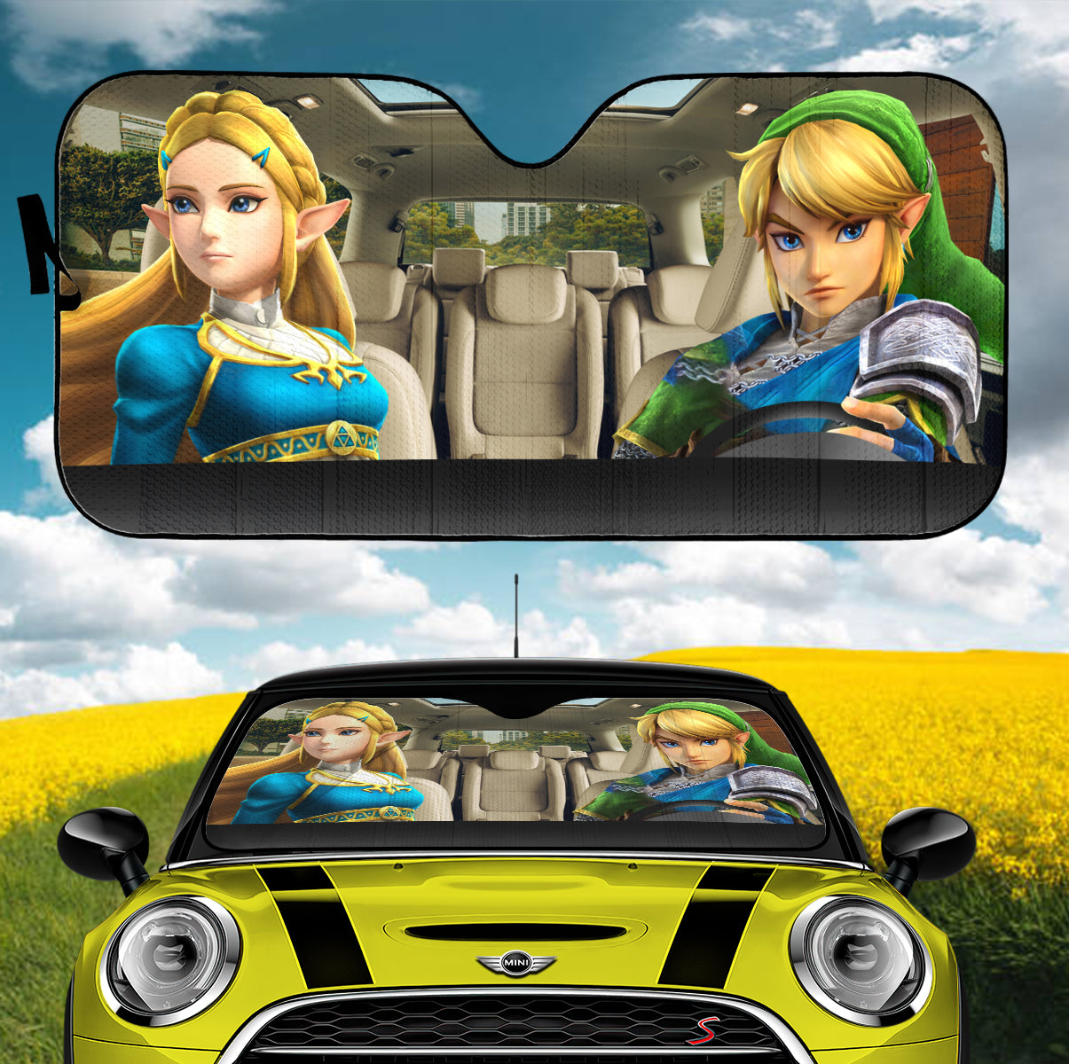 Zelda Link & Zelda Auto Sunshades for Car Windshield Protection