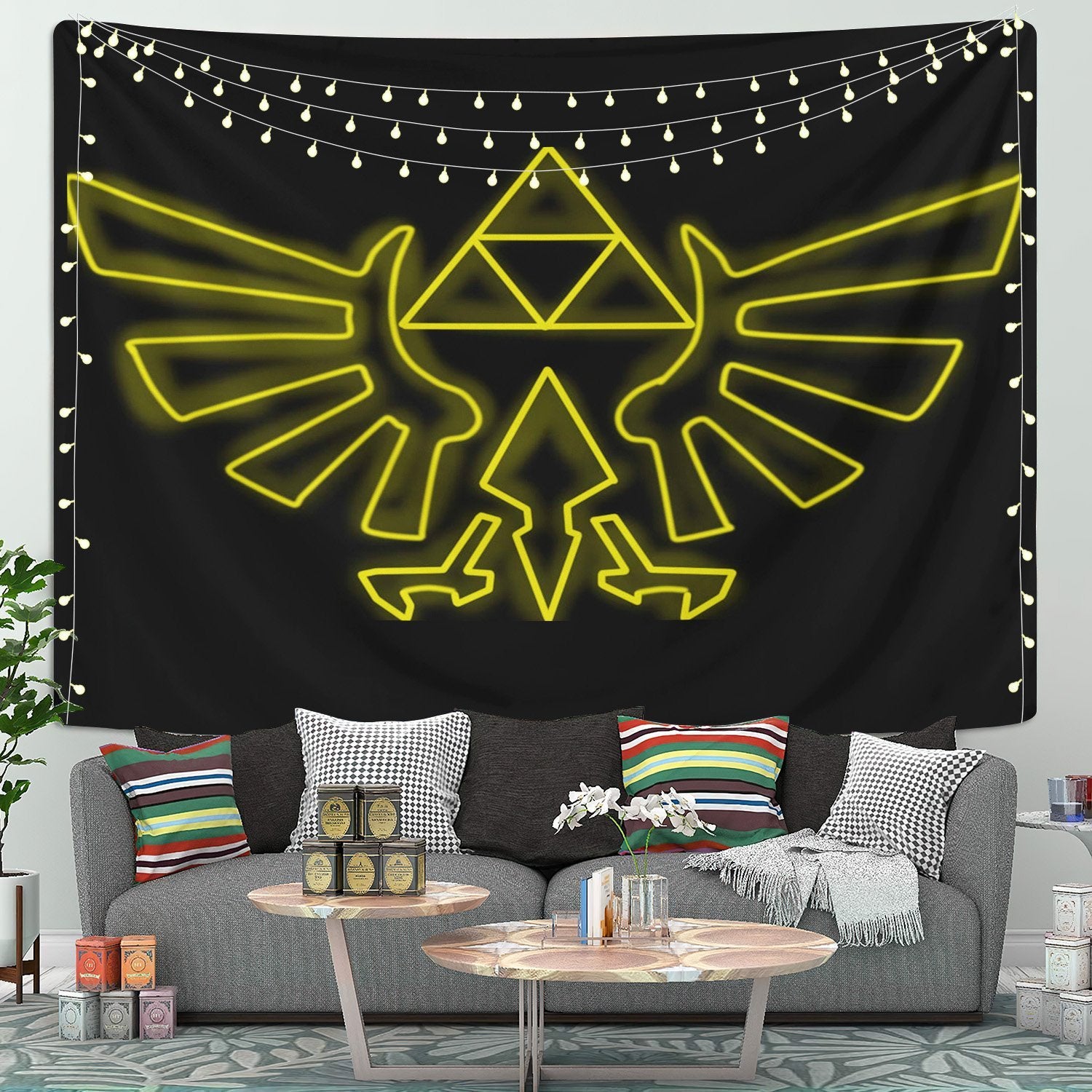 Zelda Logo Tapestry for Fans - Legend of Zelda Room Decor