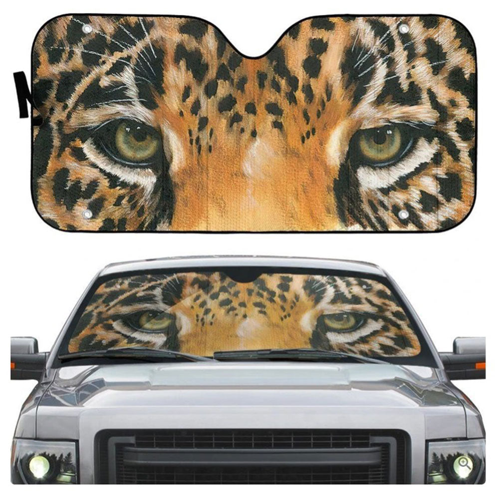 Leopard Print Auto Sun Shades for Windshield - Car Accessories Decor